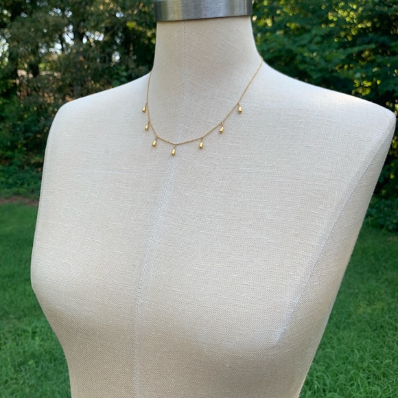 Beaded Teardrop Fringe Necklace - Picture 8 of 13